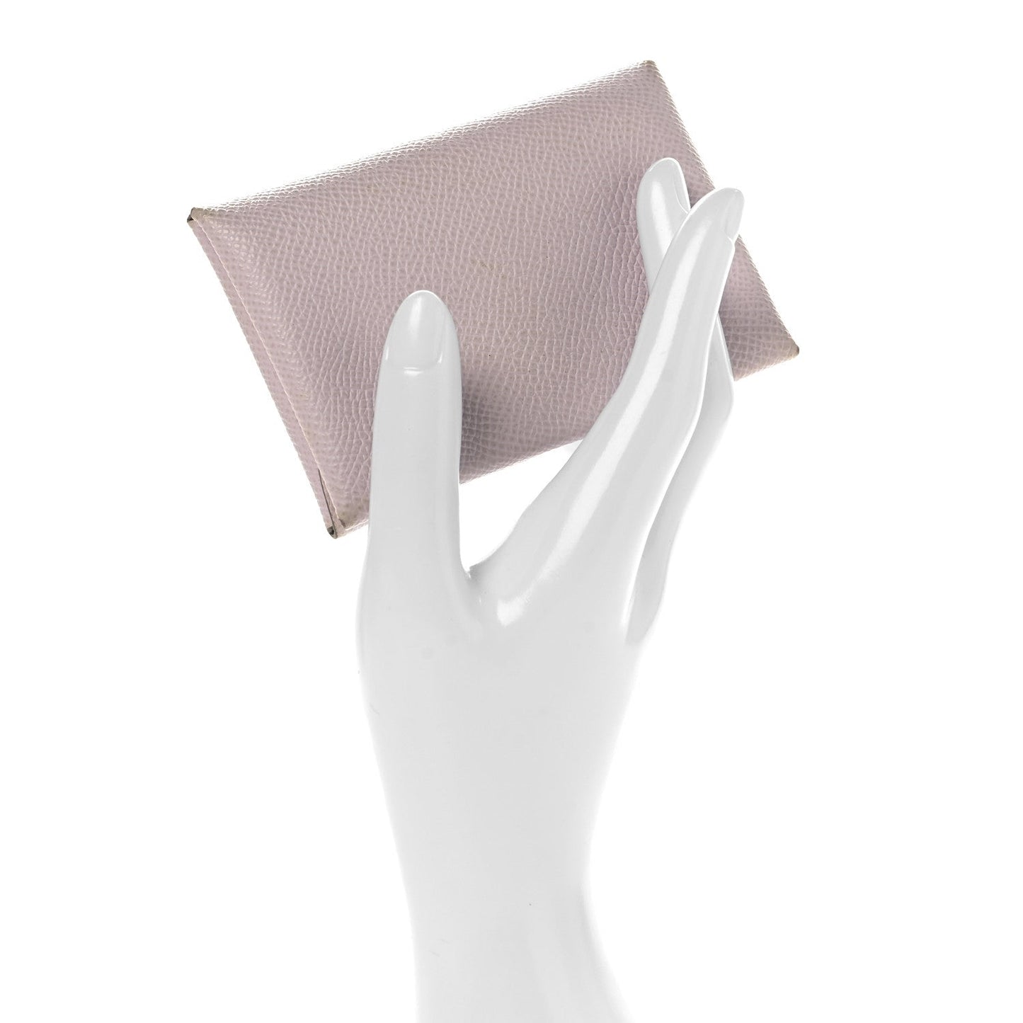 Hermes Epsom Calvi Duo Card Case Mauve Pale