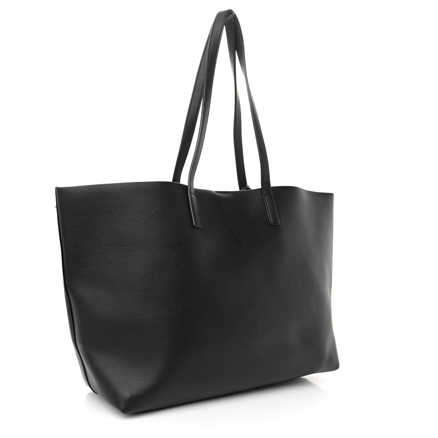 Saint Laurent Calfskin Large Shopping Tote Black