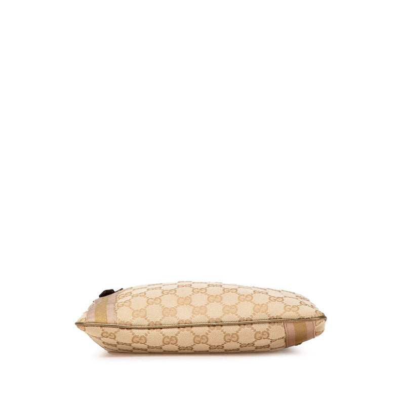 Gucci GG Canvas Shoulder Bag Canvas Leather