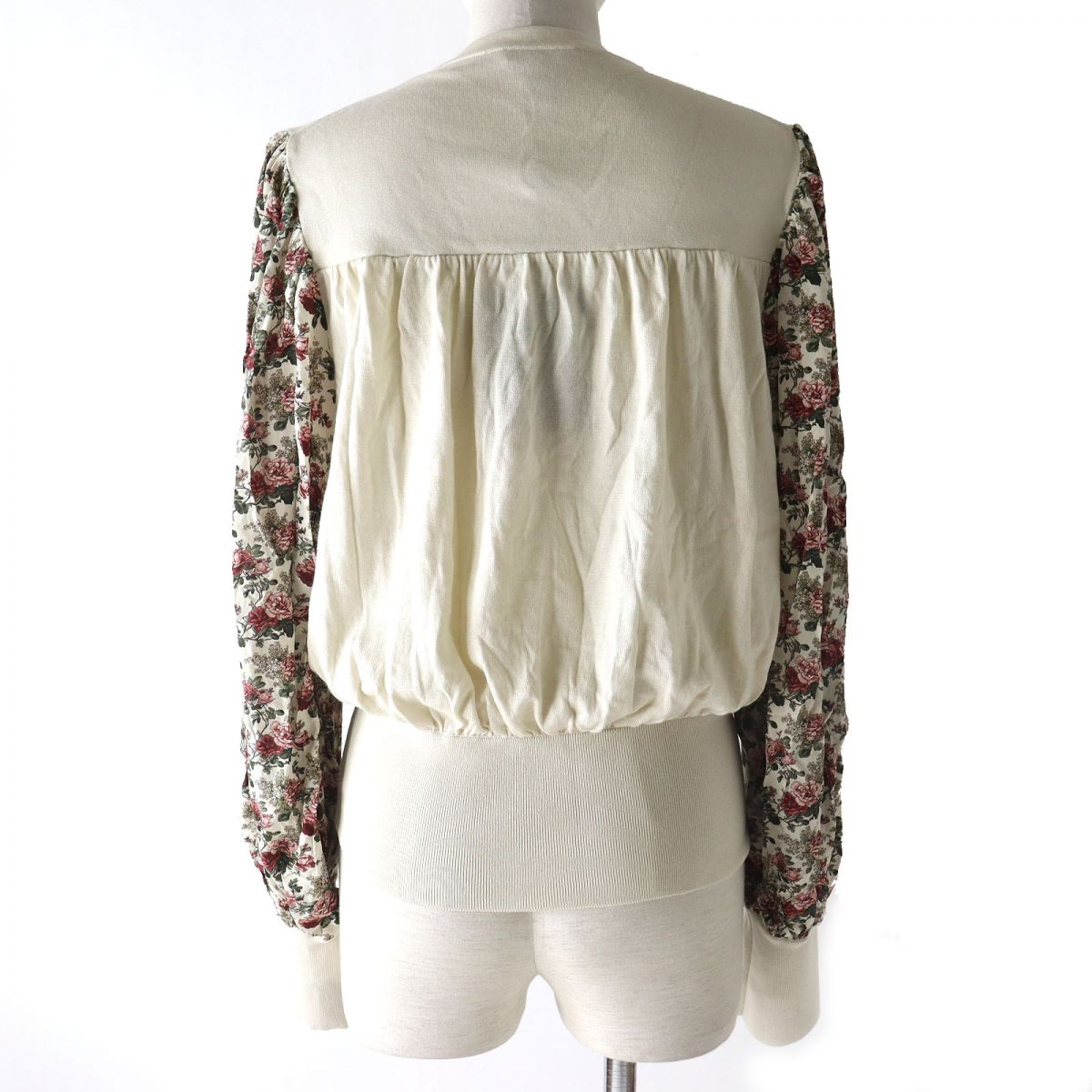LOUIS VUITTON knit Main: 33% wool, Main: 32% cashmere, Main: 28% silk, Main: 5% nylon, Main: 2% polyurethane, Part: 100% silk Light beige x multicolor Women S