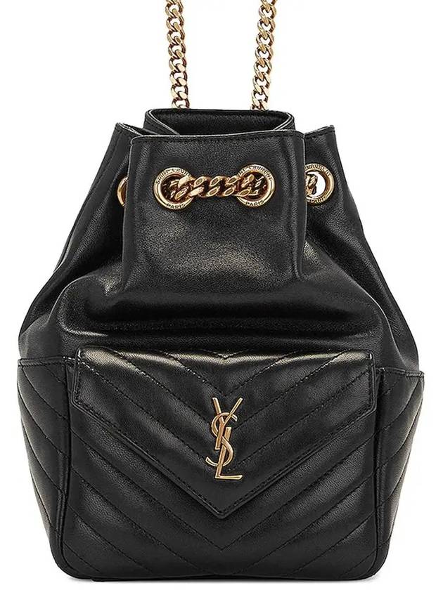 Luxury Saint Laurent Trending 2025 Gold Drawstring Chain Bucket Shoulder Bag Black