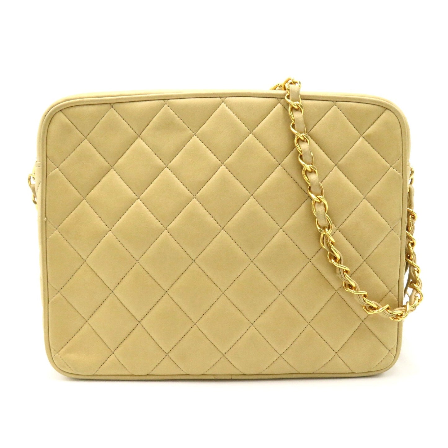 CHANEL Chain Shoulder Bag  Fringes  Beige Ladies Shoulder Bag