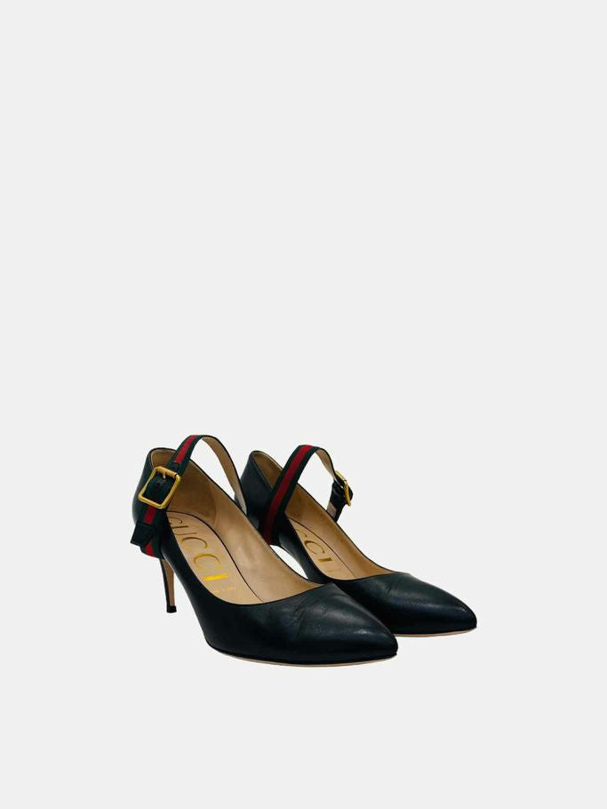 GUCCI Sylvie Mary Jane Black Size EU 40.5 Pumps