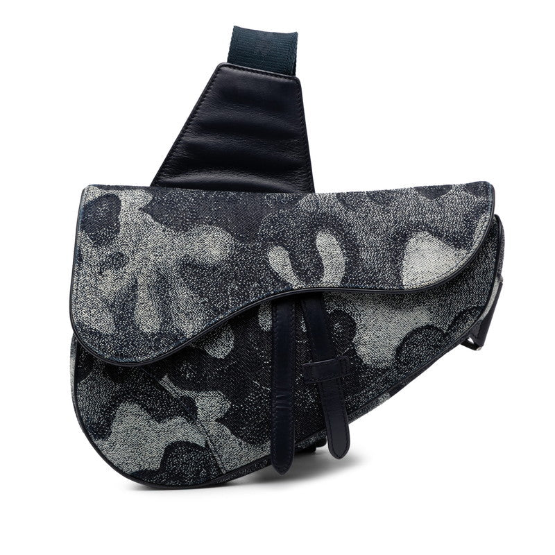 Dior Saddle ?Peter Doig Denim Leather Shoulder Bag