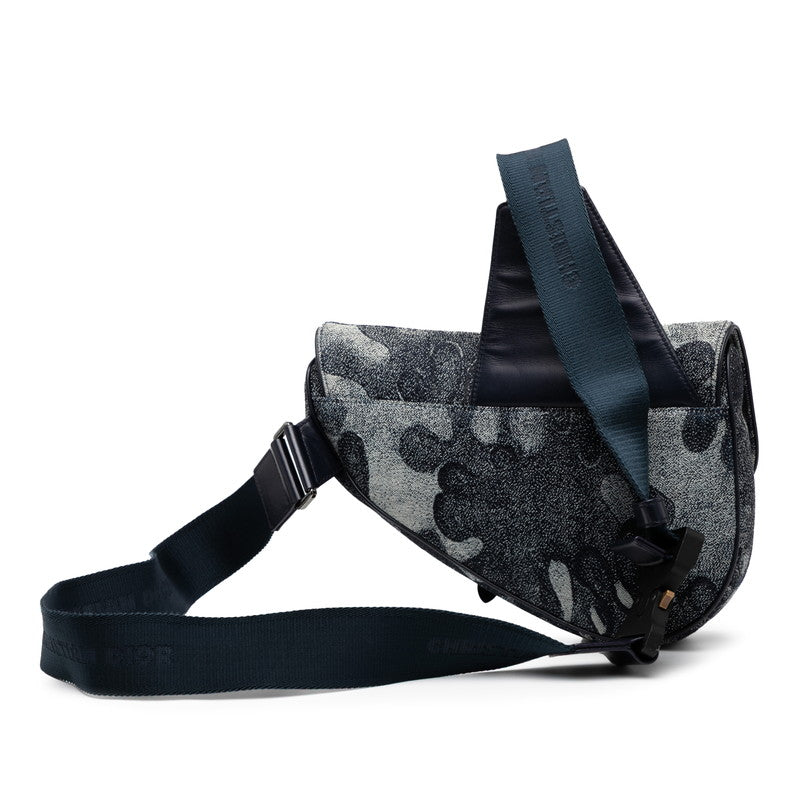 Dior Saddle ?Peter Doig Denim Leather Shoulder Bag