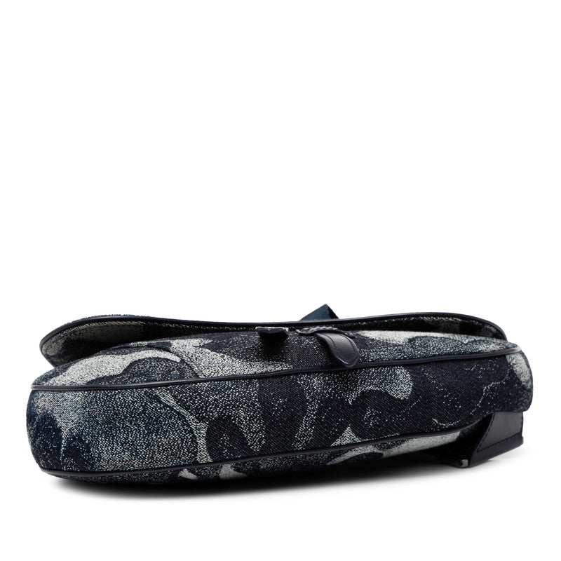 Dior Saddle ?Peter Doig Denim Leather Shoulder Bag