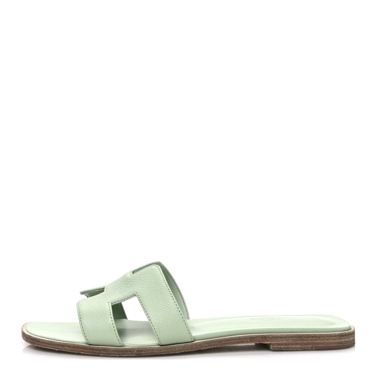 Hermes Epsom Oran Sandals 39 Vert Fizz