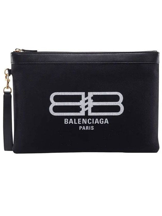 Luxury Balenciaga Trending 2026 Flat Jumbo Clutch Bag Black