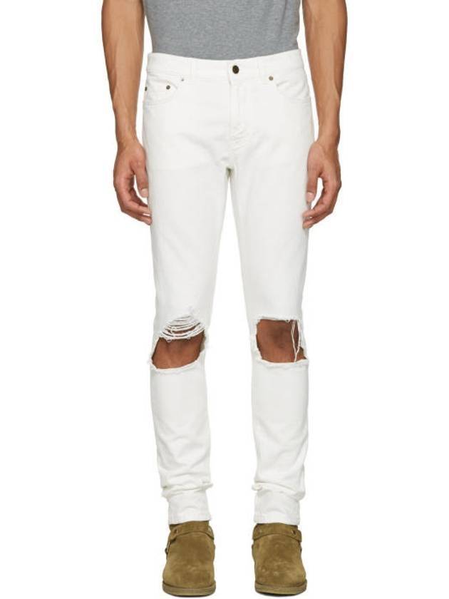Luxury Saint Laurent Trending 2025 Moufa Skinny Jean White