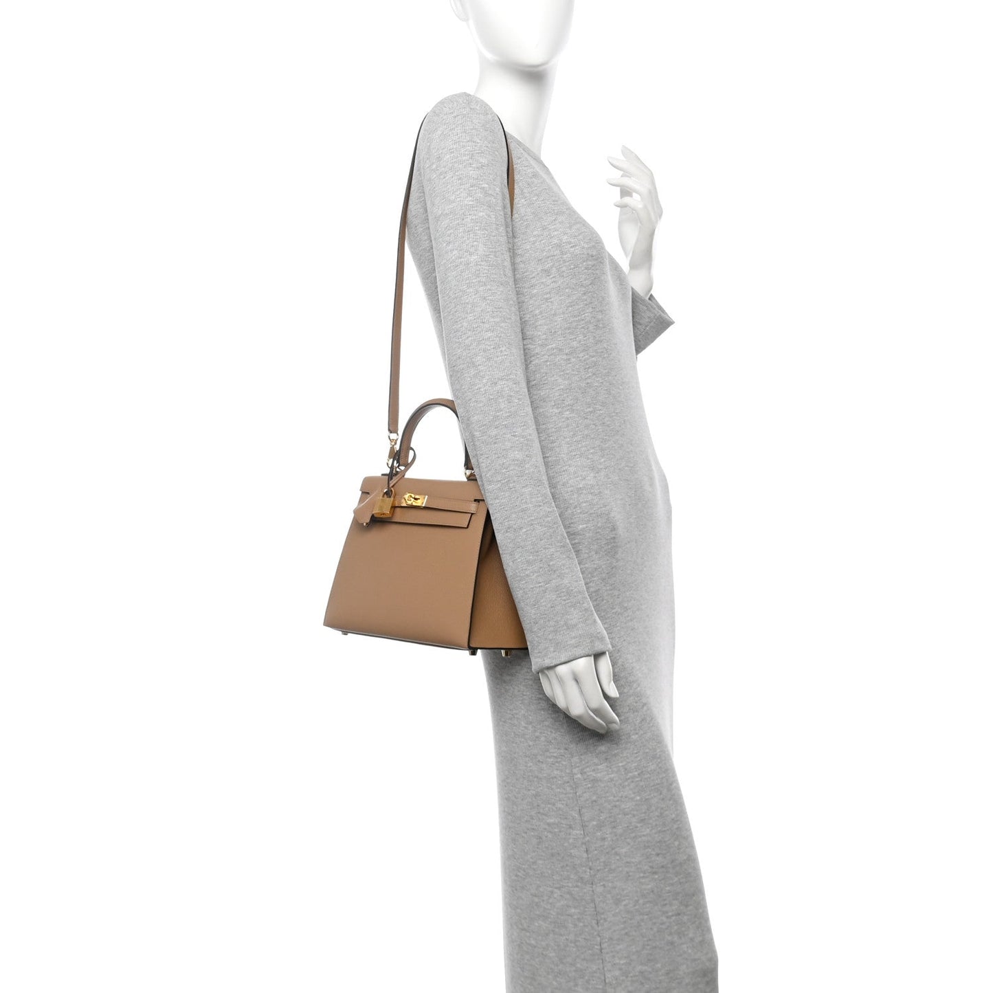 Hermes Epsom Kelly Sellier 25 Chai