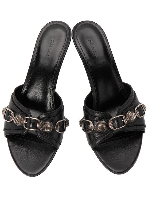 Luxury Balenciaga Trending 2026 Cagole Sandal Heels Black