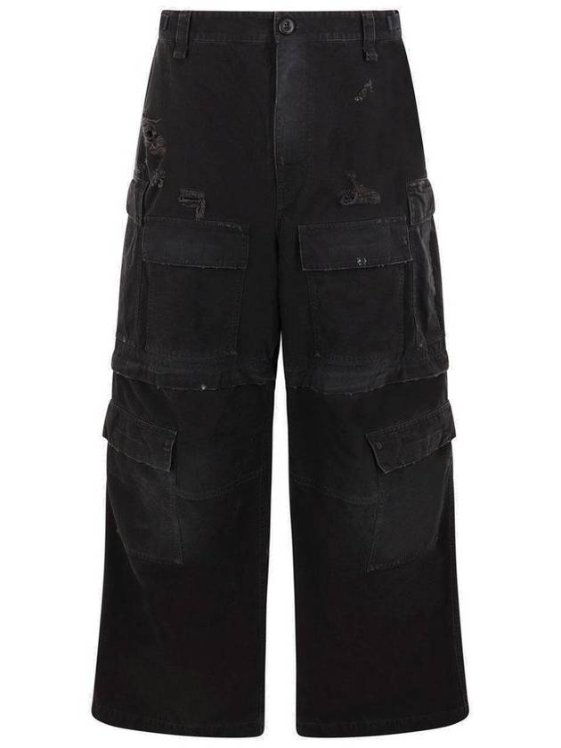 Luxury Balenciaga Trending 2026 Cargo Straight Pants Black