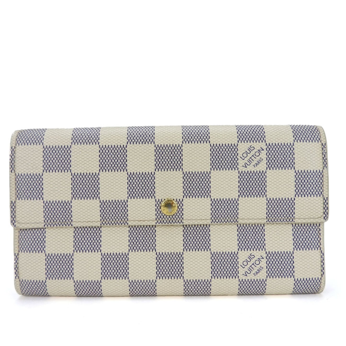Louis Vuitton Damier Azur Damier Azur Long Wallet (Bi-Fold)