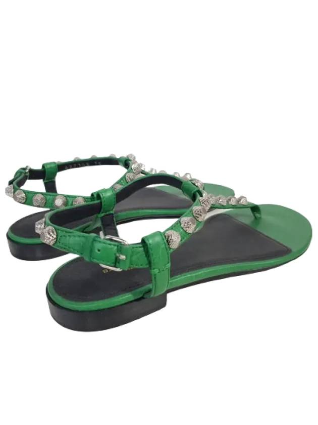 Luxury Balenciaga Trending 2026 Stud Strap Sandals Green