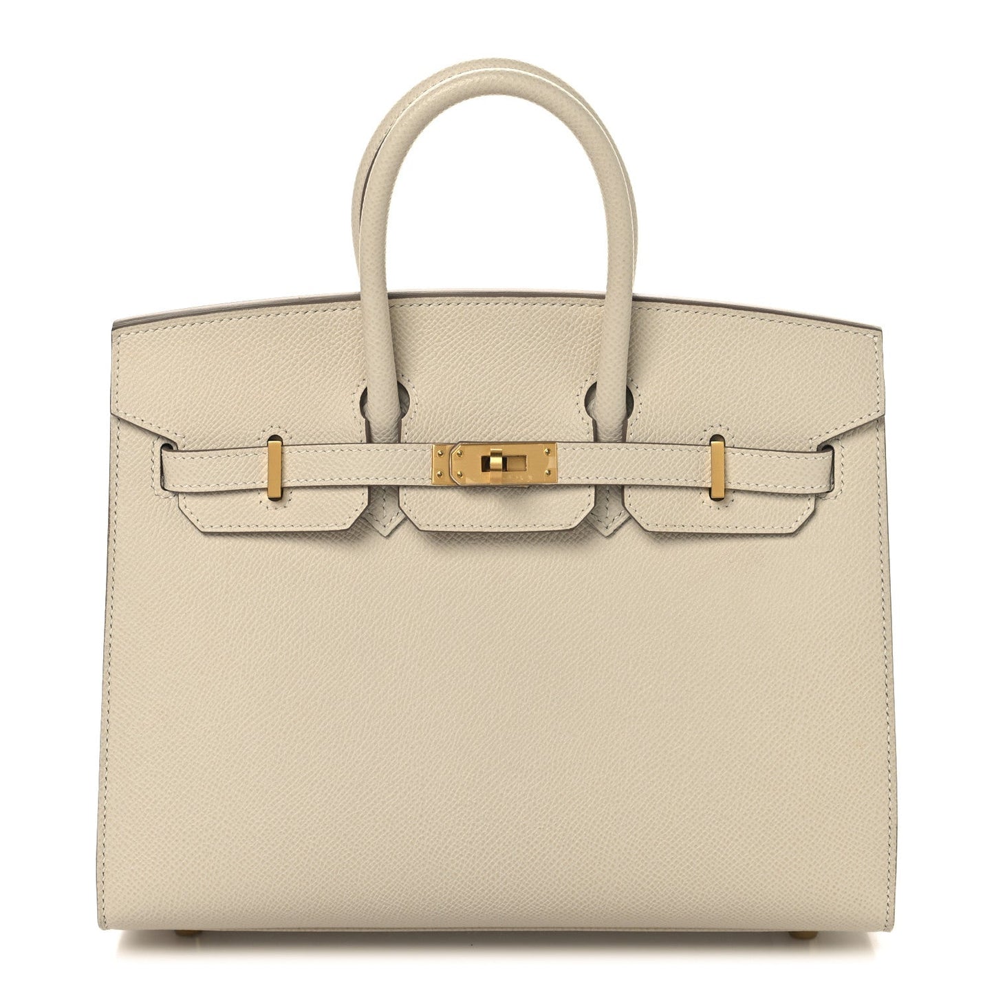 Hermes Epsom Horseshoe Birkin Sellier 25 Craie Gris Tourterelle