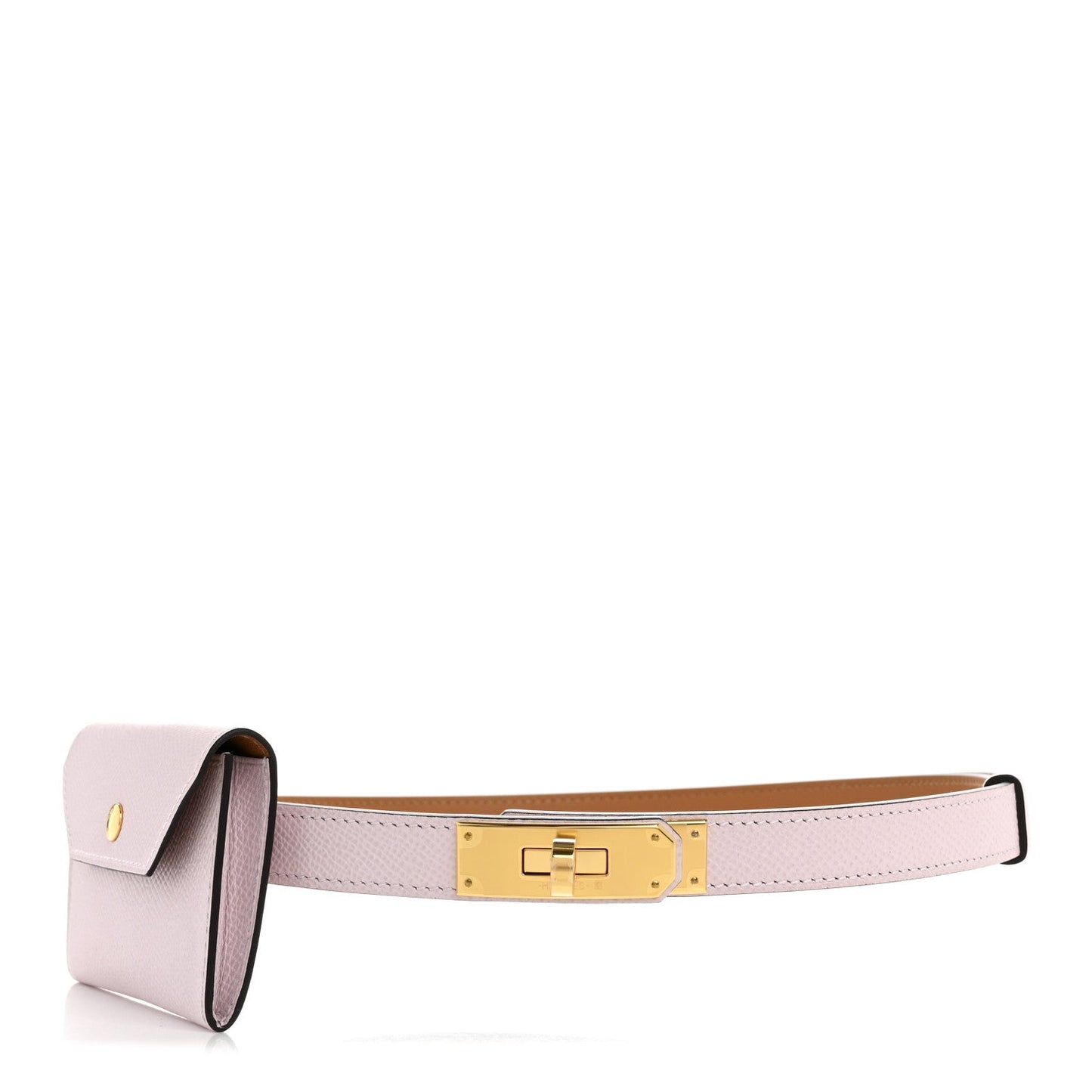Hermes Epsom Kelly Pocket Belt Mauve Pale