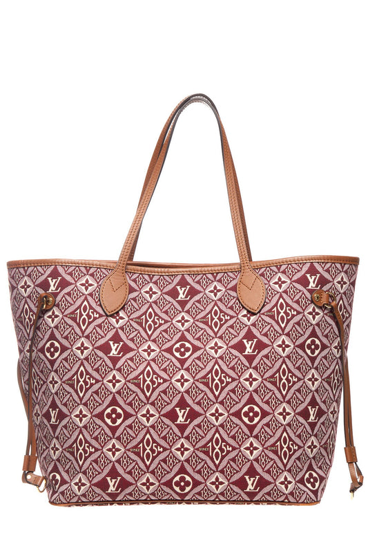 Louis Vuitton 2020 Maroon Jacquard Monogram Since 1854 Neverfull Handbag