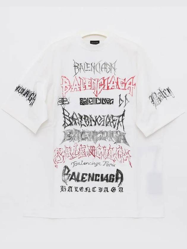 Luxury Balenciaga Trending 2026 Cotton Crew Neck Short Sleeve T-shirt White