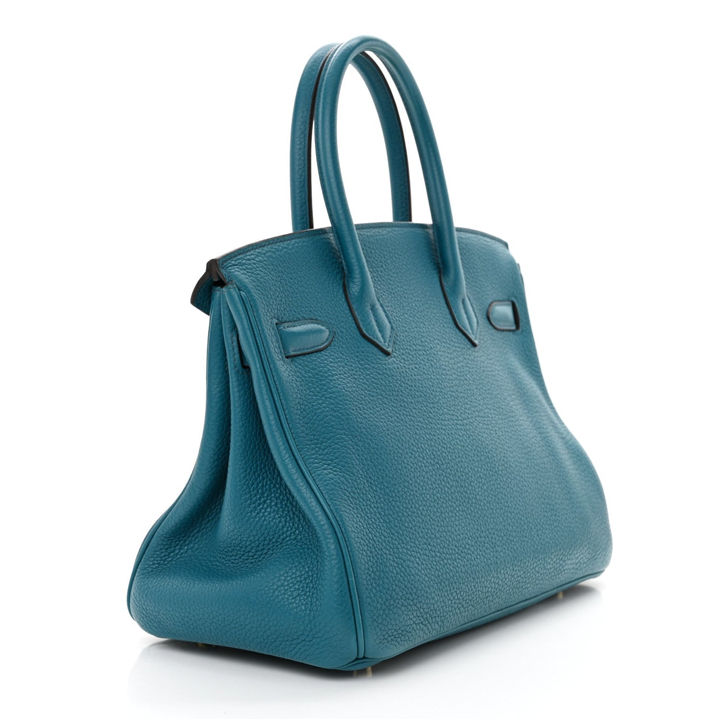 Hermes Taurillon Clemence Birkin 30 Bleu Izmir