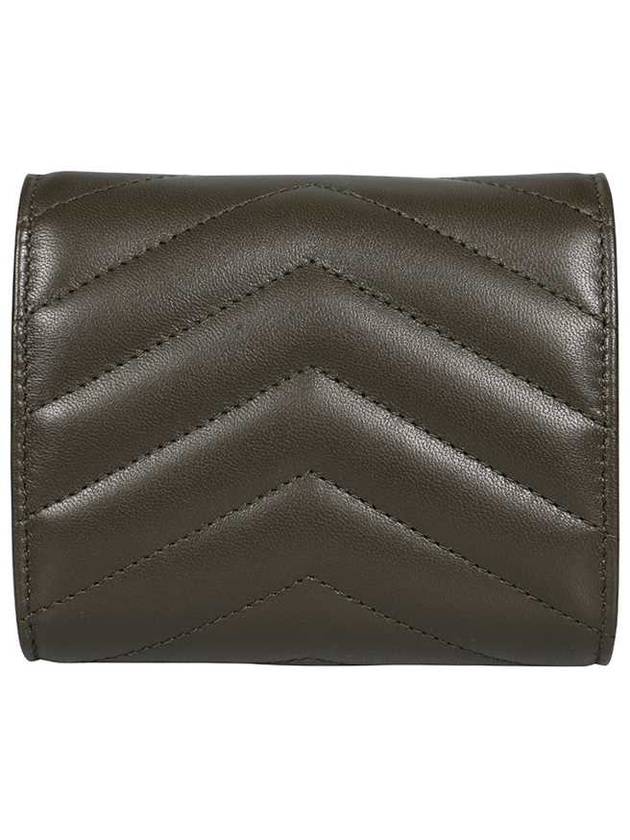 Luxury Saint Laurent Trending 2025 Monogram Multi-Fold Half Wallet Green