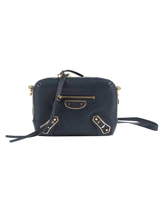 Luxury Balenciaga Trending 2026 Metal Reporter Mini Cross Bag Navy