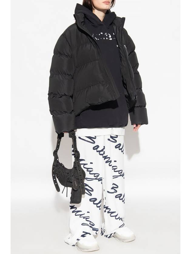 Luxury Balenciaga Trending 2026 Logo Oversized Cotton Hoodie Black