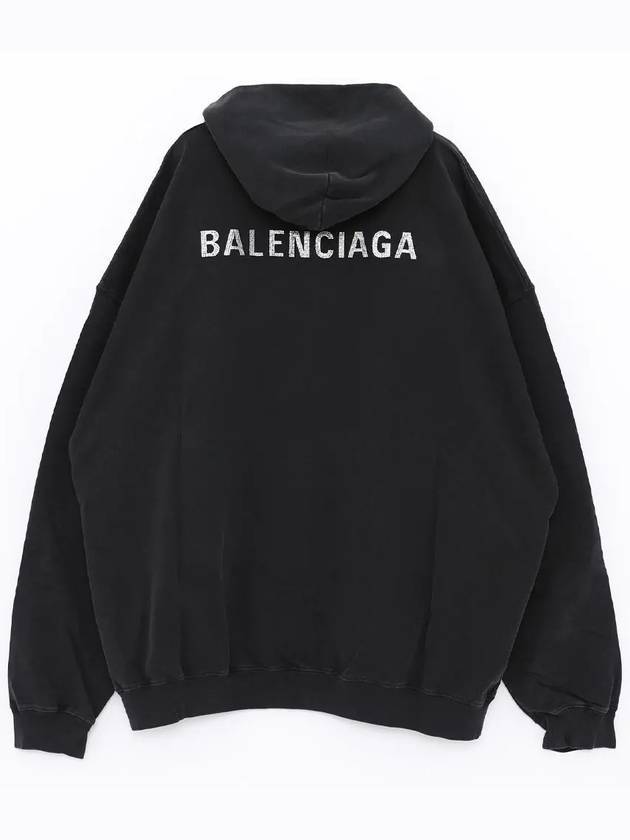 Luxury Balenciaga Trending 2026 Back Logo Hooded Top Black
