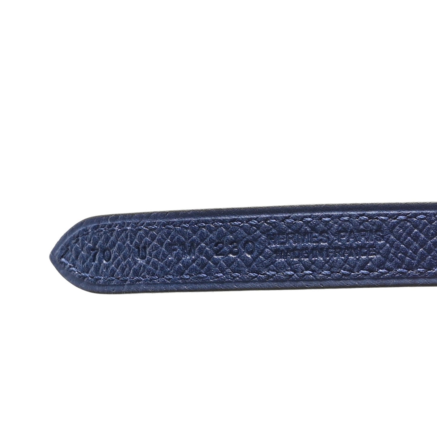 Hermes Epsom Swift Perforated 24mm Mors H Belt 70 28 Black Bleu Saphir