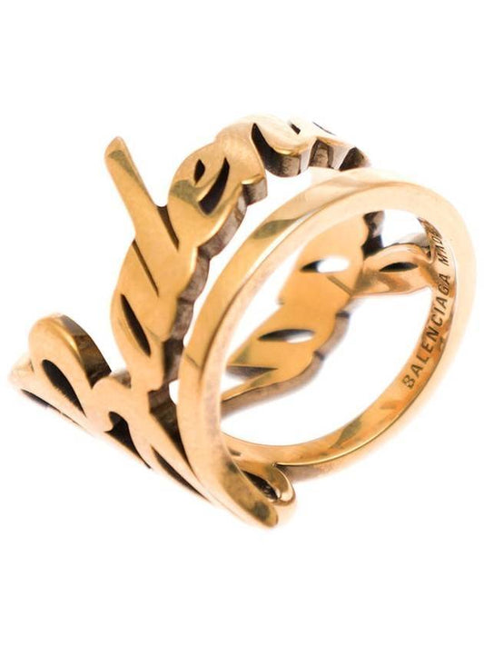 Luxury Balenciaga Trending 2026 Typo Ring Gold