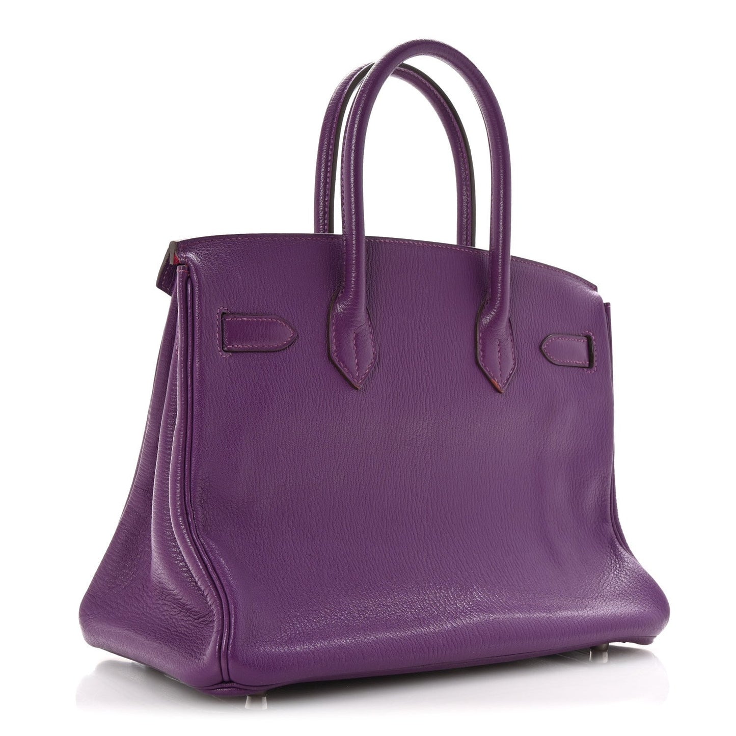 Hermes Chevre de Coromandel Horseshoe Birkin 30 Violet Rose Shocking
