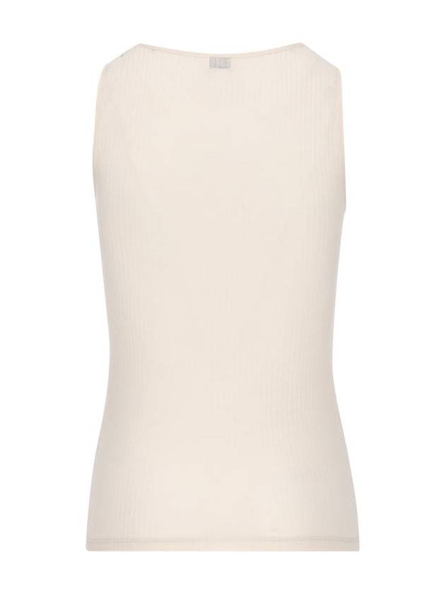 Luxury Saint Laurent Trending 2025 Cassandre Embroidered Logo Wool Sleeveless White