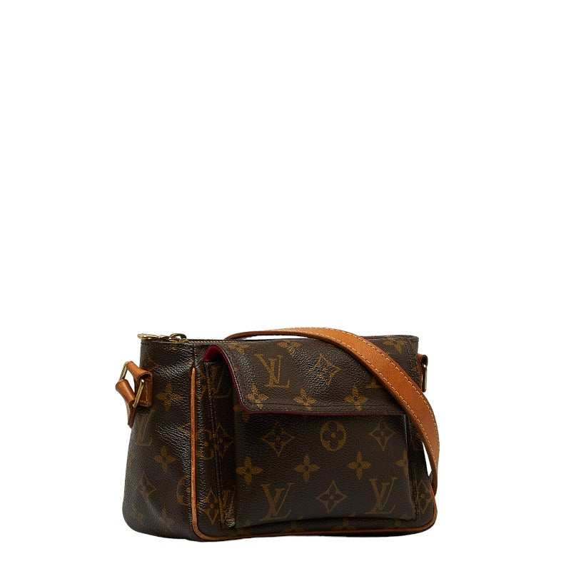 Louis Vuitton Monogram Vivacity PM Shoulder Bag M51165 Brown PVC Leather Louis Vuitton