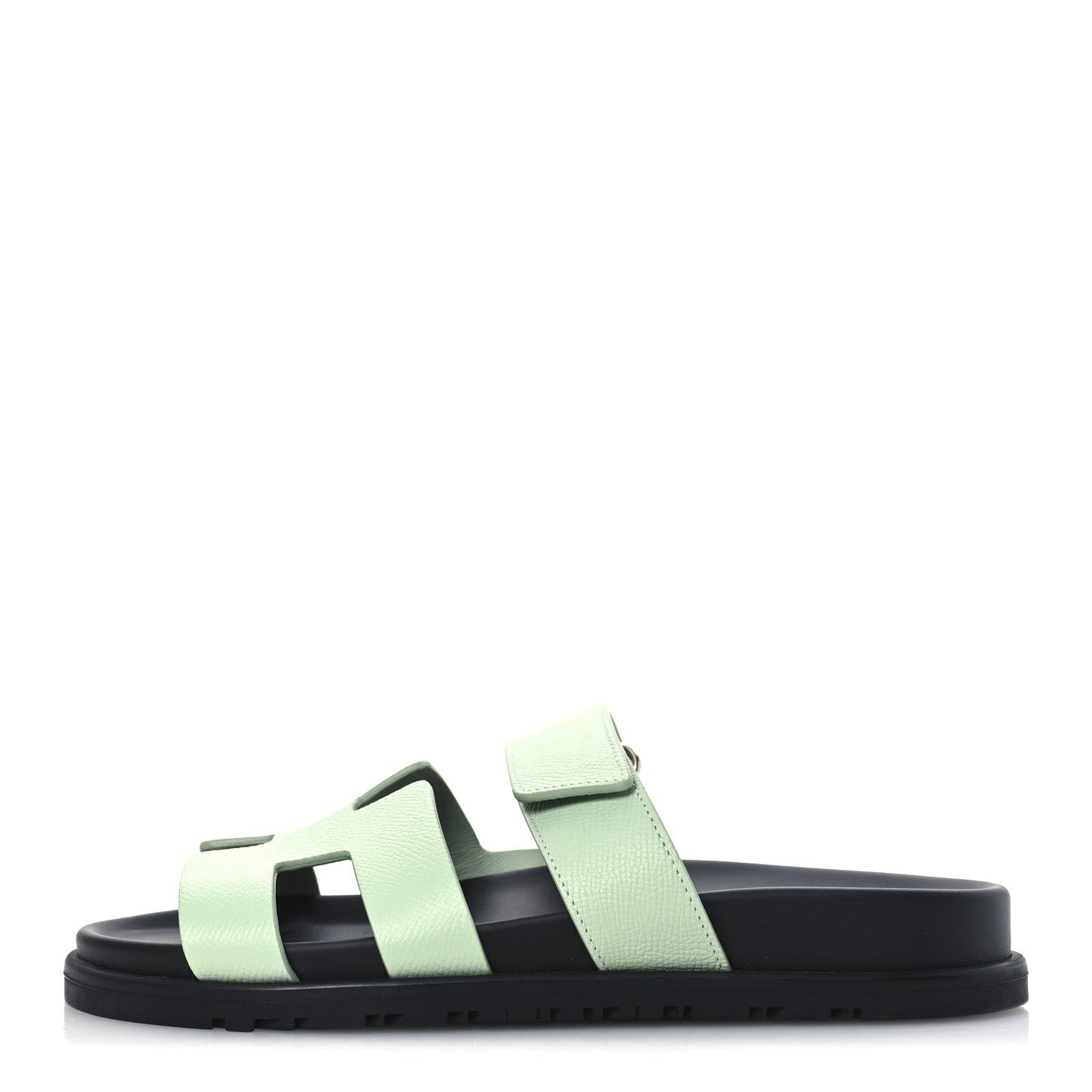 Hermes Epsom Womens Chypre Sandals 37 Vert Jade