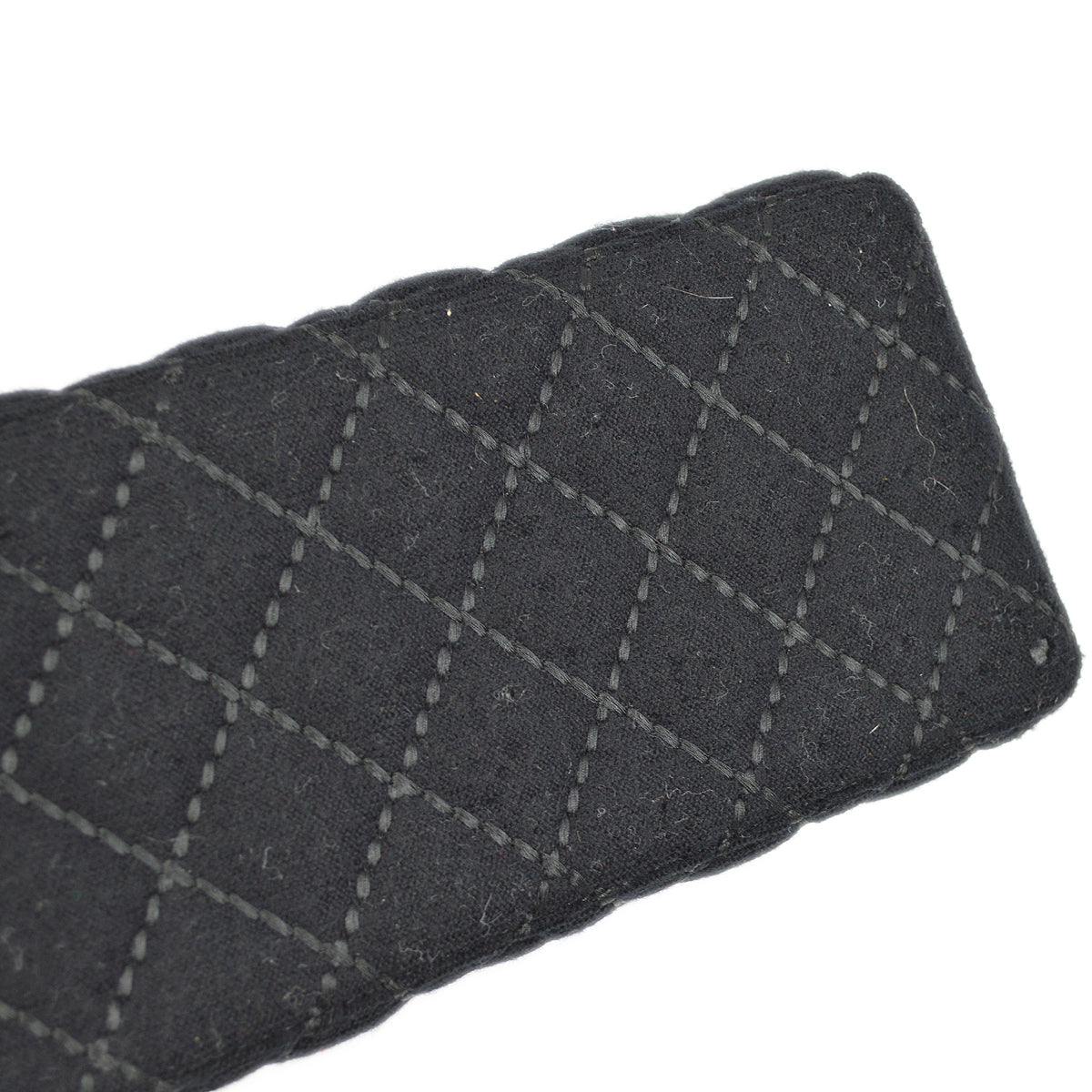 Chanel Black Cotton Wild Stitch Vanity Handbag
