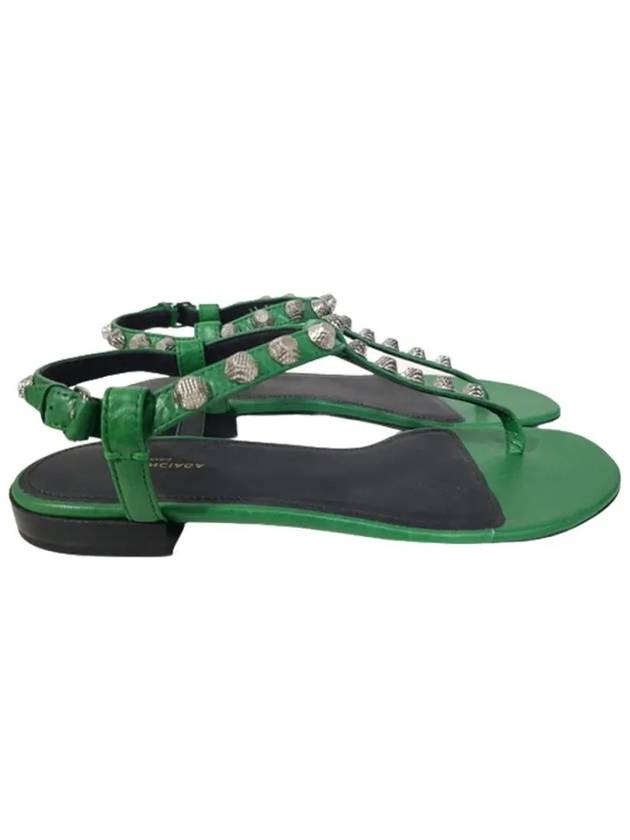 Luxury Balenciaga Trending 2026 Stud Strap Sandals Green