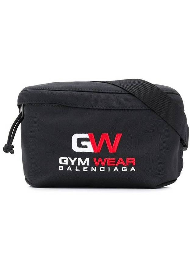 Luxury Balenciaga Trending 2026 Gym Wear Nylon Belt Bag Black