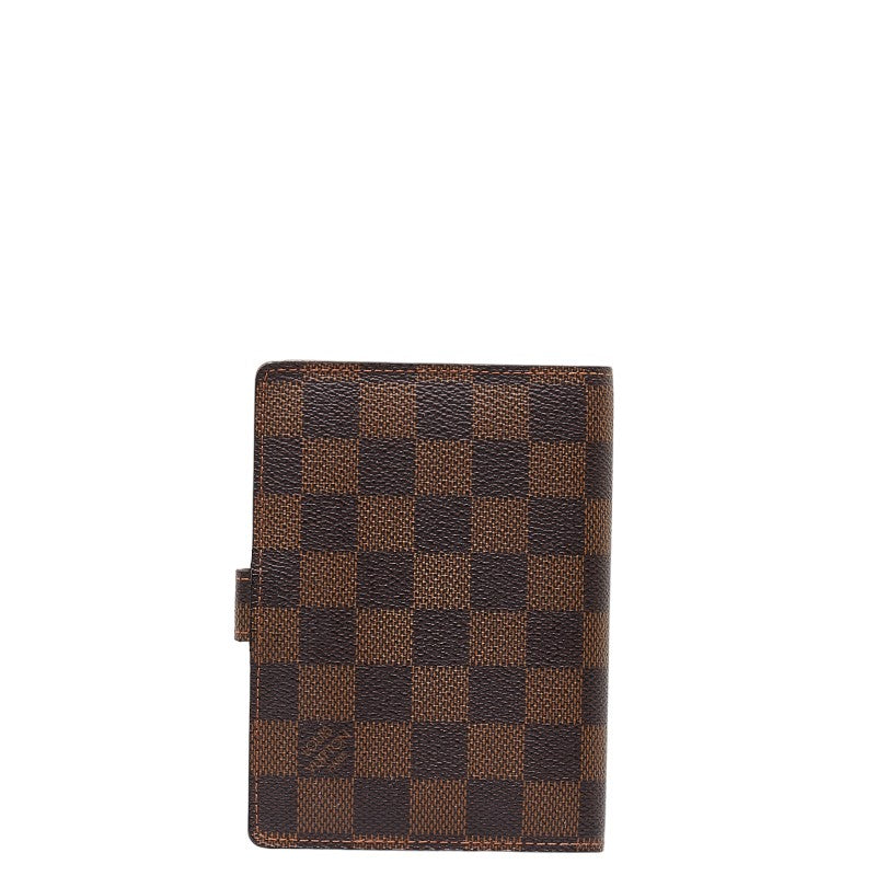 Louis Vuitton Damier Agenda PM Handbook Cover 6 s R20700 Brown PVC Leather  Louis Vuitton