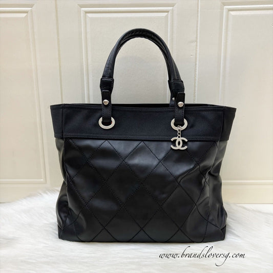 Chanel Biarritz Large Tote in Black and SHW