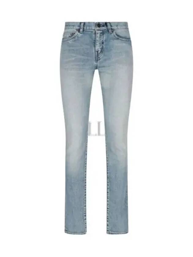 Luxury Saint Laurent Trending 2025 Slim Fit Straight Jeans Blue
