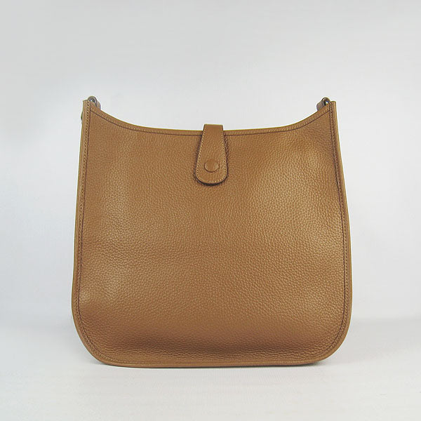 Luxury Hermes Evelyne I handbag H6309 light coffee silver