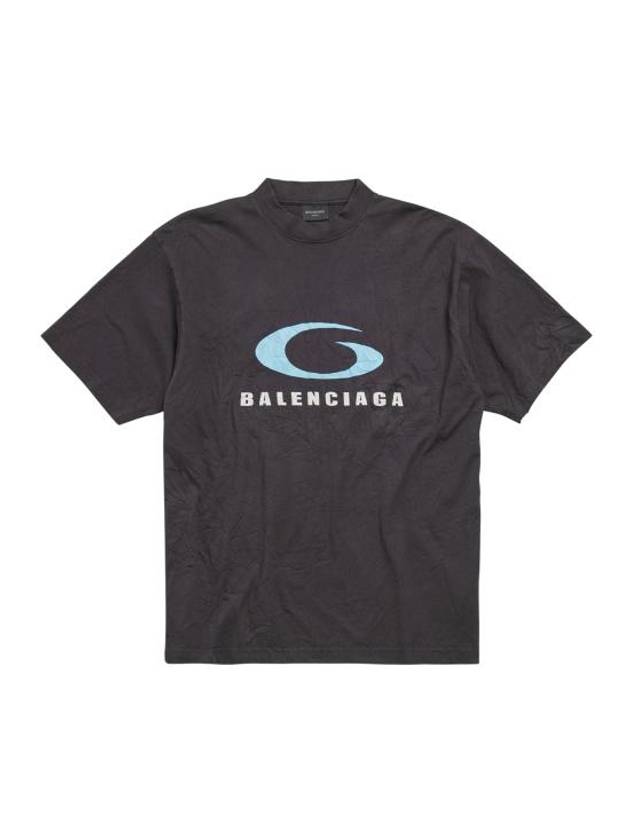 Luxury Balenciaga Trending 2026 Logo Print Cotton Short Sleeve T-Shirt Black