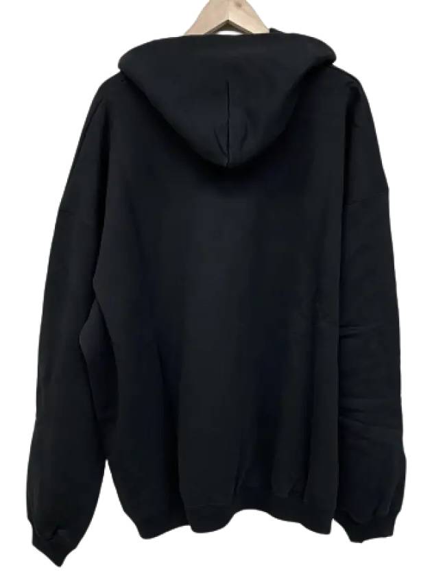 Luxury Balenciaga Trending 2026 Logo Print Over Fit Hoodie Black