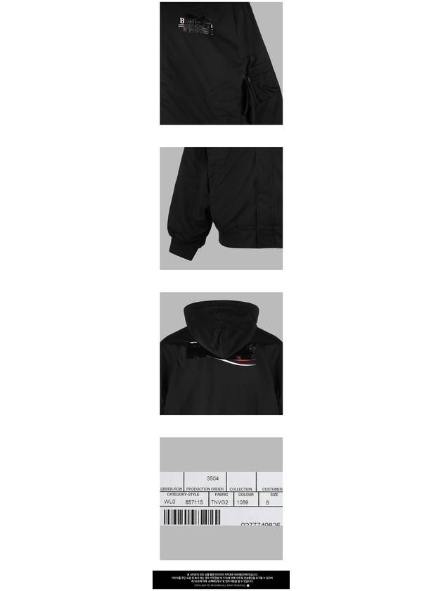 Luxury Balenciaga Trending 2026 Gaffer Padded Cotton Bomber Jacket Black