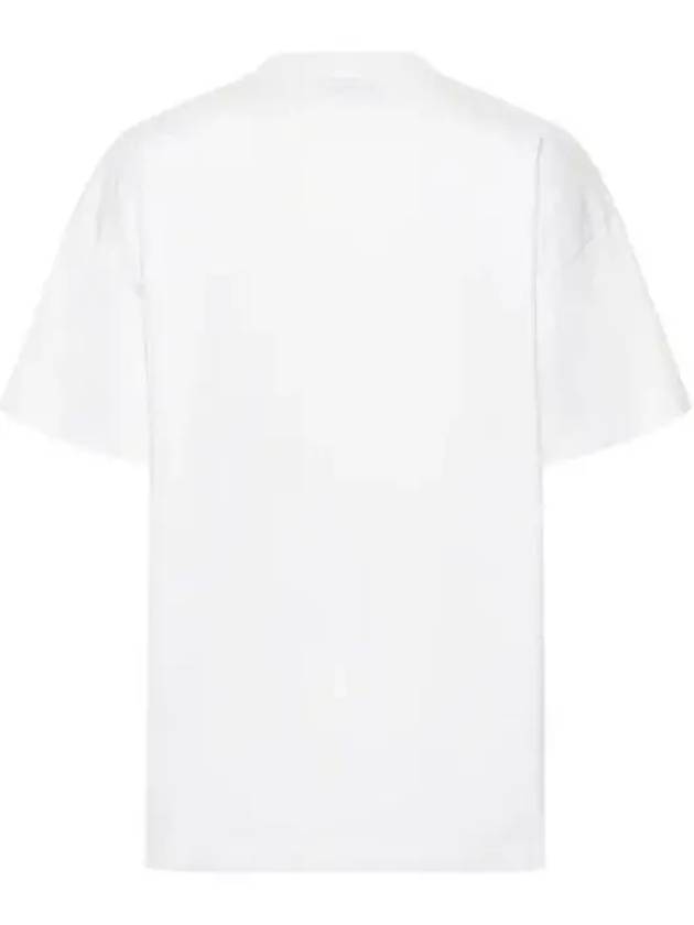 Luxury Balenciaga Trending 2026 Embroided Logo Short Sleeve T-Shirt White