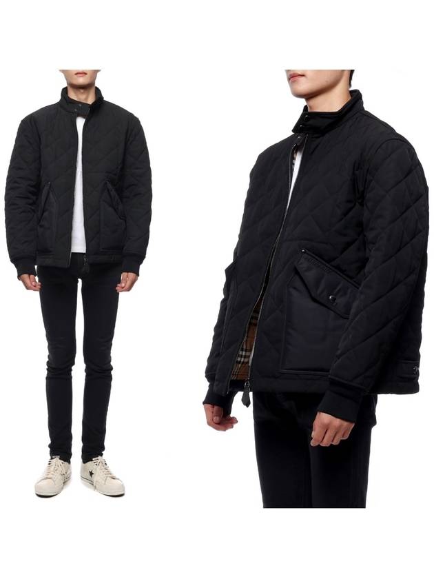 Luxury Burberry Diamond Quilted Thermoregulated Jacket Black