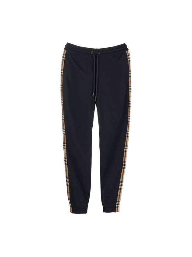 Luxury Burberry Men's Vintage Check Panel JoGGer Track Pants Black