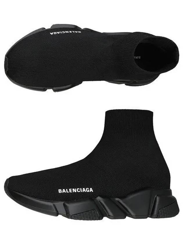 Luxury Balenciaga Trending 2026 Men's Speed Recycle Knit High-Top Sneakers Black