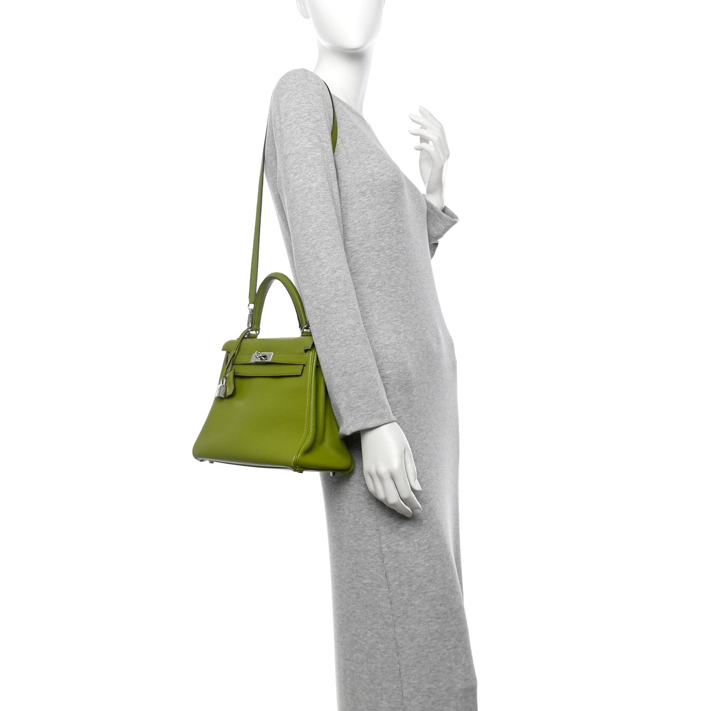Hermes Taurillon Clemence Kelly Retourne 28 Vert Anis