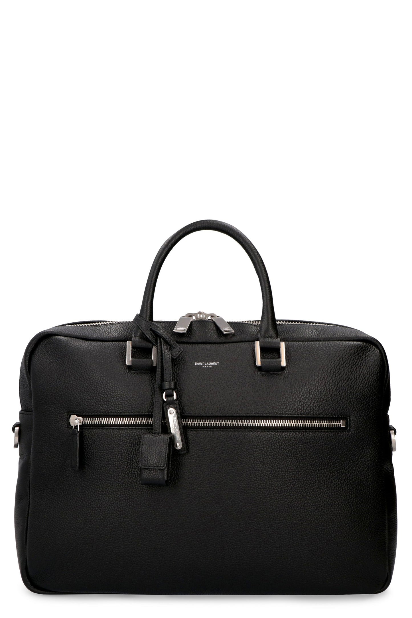 Luxury Saint Laurent Trending 2025 Men's Leather Briefcase in Black | Size UNICA | 656670DTI0E