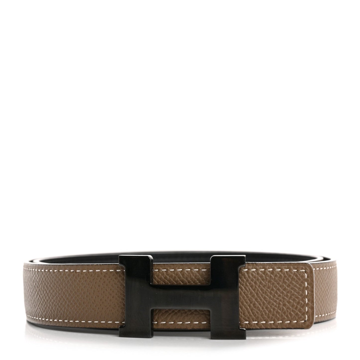 Hermes Swift Epsom 24mm Mini Constance So Black H Belt 80 32 Black Etoupe